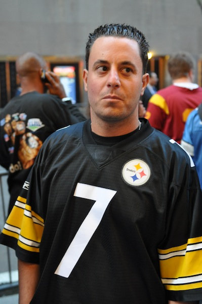 Illustration for article titled Fake Poop, Men In Dresses, Merril Hoge, And A Pissed-Off Steelers Fan: Killing Time At The NFL Draft